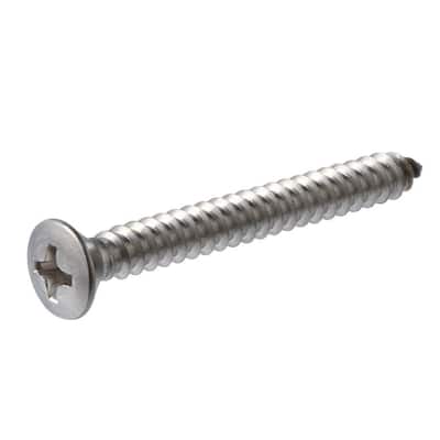 #12 1 in. Phillips Oval-Head Sheet Metal Screws (25-Pack)
