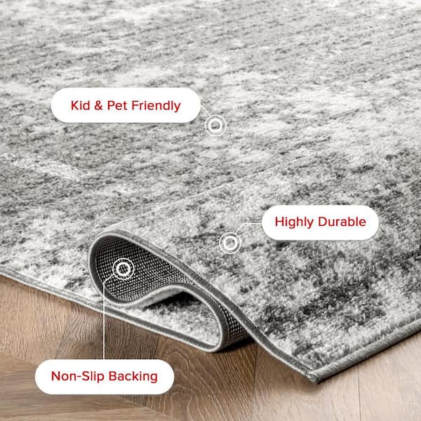 nuLOOM Deedra Misty Contemporary Gray 5 ft. Square Rug BDSM08A