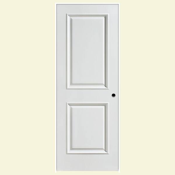 Masonite 28 in. x 80 in. Palazzo Capri 2-Panel Square Top Solid-Core Smooth Primed Composite Single Prehung Interior Door