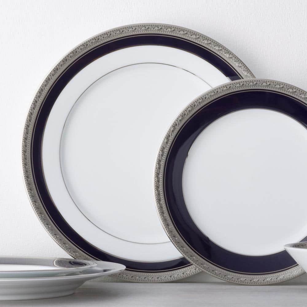 Cobalt Platinum Porcelain 5-Piece Formal Place Setting