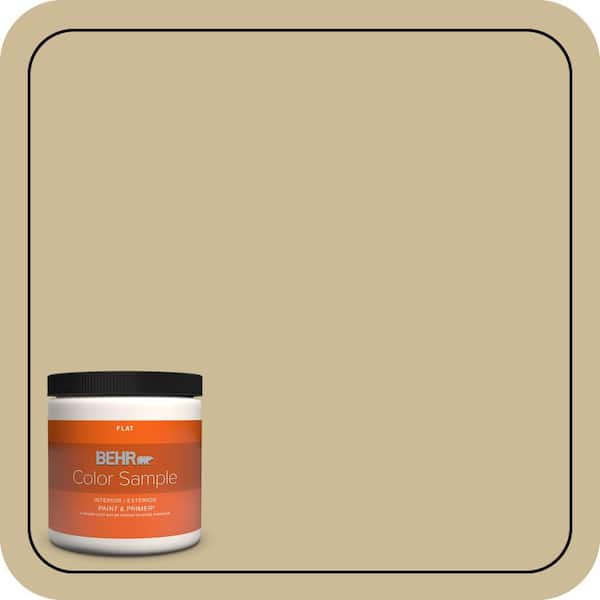 BEHR PREMIUM PLUS 8 oz. #MQ2-22 Hayloft Flat Interior/Exterior Paint & Primer Color Sample