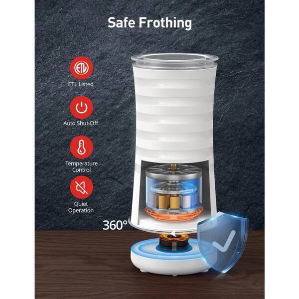 HOMLUX 4 Cup Grey Stainless Steel Drip Coffee Maker with Frother BD  55-11011-057 - The Home Depot