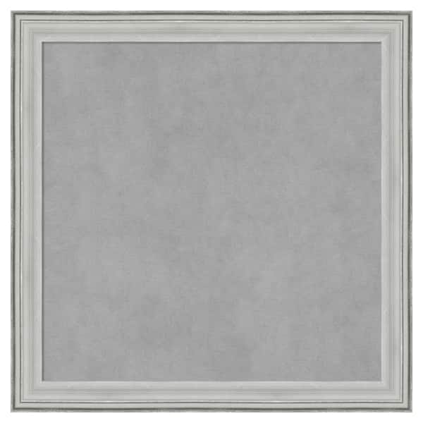 Amanti Art Bel Volto Silver 23 in. x 23 in. Framed Magnetic Board