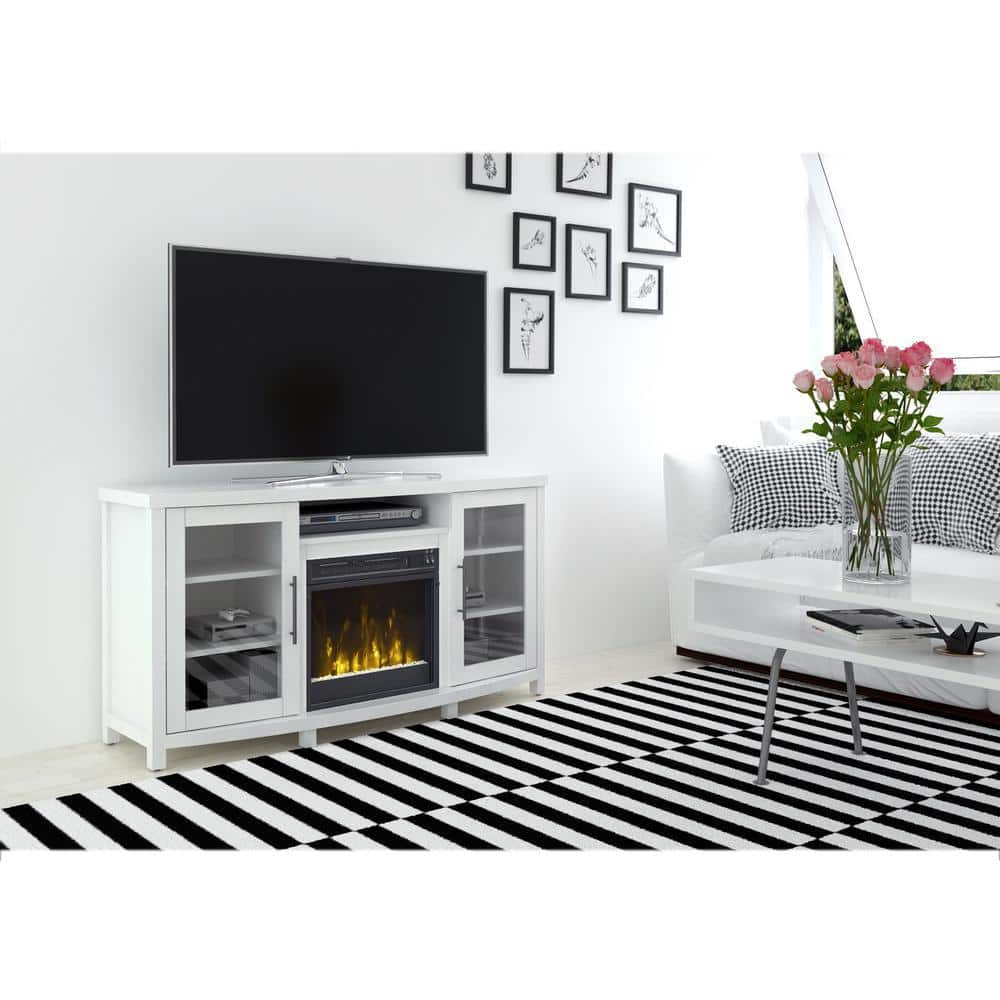 Classic Flame Rossville 54 in. Media Console Electric Fireplace TV Stand in White -  18MM6036-PT85S