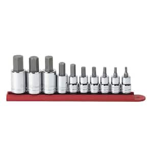3/8 in. and 1/2 in. Drive Hex Bit SAE Socket Set (10-Piece)