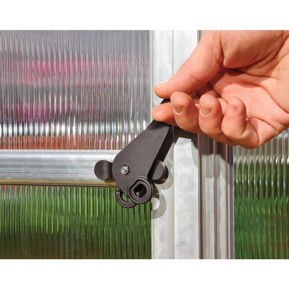 Essence 8' x 12' Silver Polycarbonate and Aluminum Greenhouse
