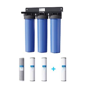3-Stage Whole House Water Filter SystemwithCarbon Filter and Sediment Filter, Reduce Lead, Chlorine and Odor