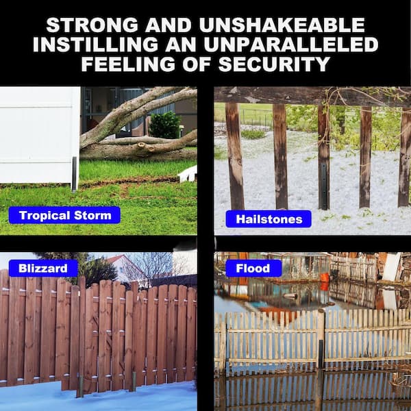 11-Gauge 33.6 in. Steel Fence Post Repair Anchor Kit for Broken or Leaning 4 x 4 and 6 x 6-Wood Posts (2-Pack)