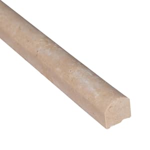 Ivory Pencil Molding 0.75 in. x 12 in. Honed Engineered Stone Marble Wall Tile (20 lin. ft./Case)