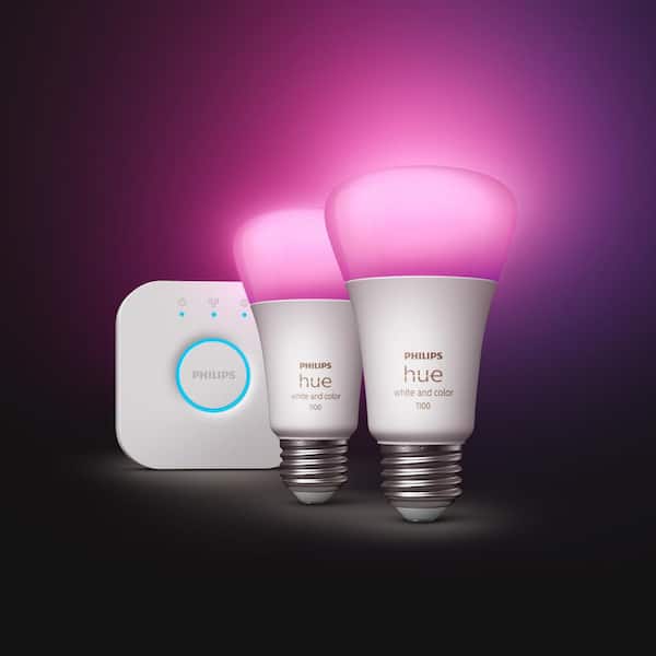 Philips Hue LED電球 800ルーメン 7個＋Bridge ブリッジ Philips Hue Bridge 2.0 & E26 Starter Kit 4pk