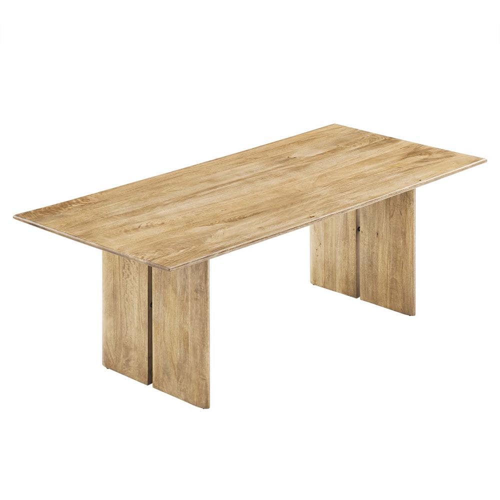 Amistad 86" Oak Mango Wood Farmhouse Dining Table