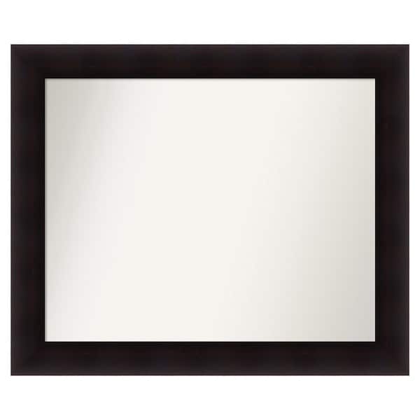Amanti Art Portico Espresso 35.75 in. x 29.75 in. Custom Non-Beveled Wood Framed Batthroom Vanity Wall Mirror
