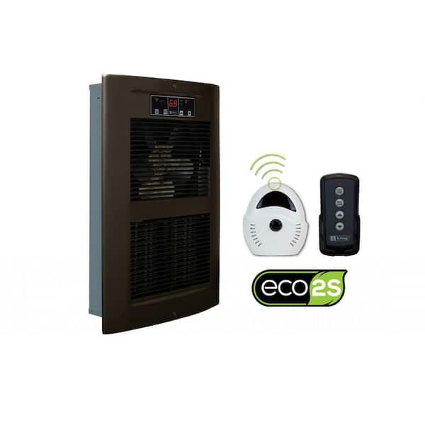 King Electric LPW ECO2S 240-Volt 2500-4500-Watt 8530-15354 BTU Electric Wall Heater in Oiled Bronze
