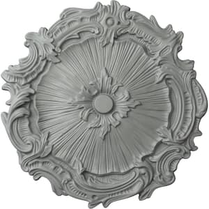 16-3/4" x 1-3/8" Plymouth Urethane Ceiling Medallion (Fits Canopies upto 1-5/8"), Primed White