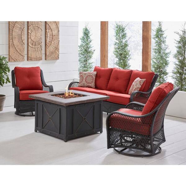 hanover patio furniture with fire pit