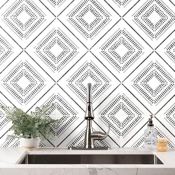 Tessa 8 in. x 8 in. Matte Porcelain Floor and Wall Tile Take Home Sample