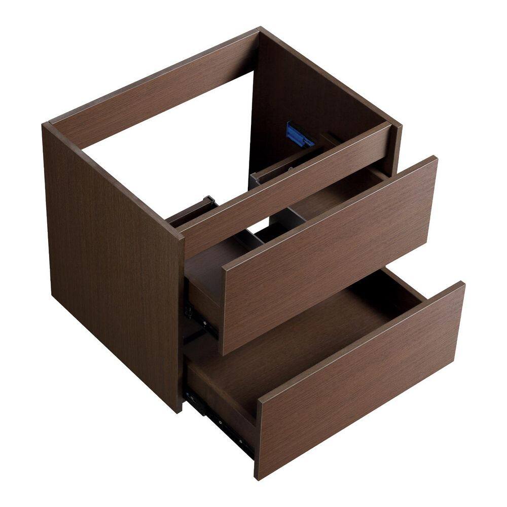 HE 22.83 in. Bath Vanity Cabinet without Top in Black Brown Ready to Assemble Floating Right Angular Design price history on PriceWatchPro