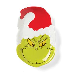 Merry Grinchmas 8.5 in. W 1 in. H 5.5 in. D Green Porcelain Dish