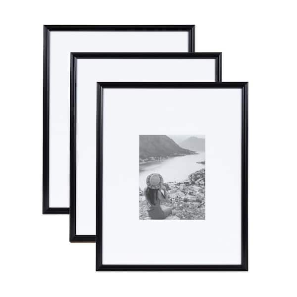 Adlynn 16 in. x 20 in. Black Picture Frame (Set of 3)