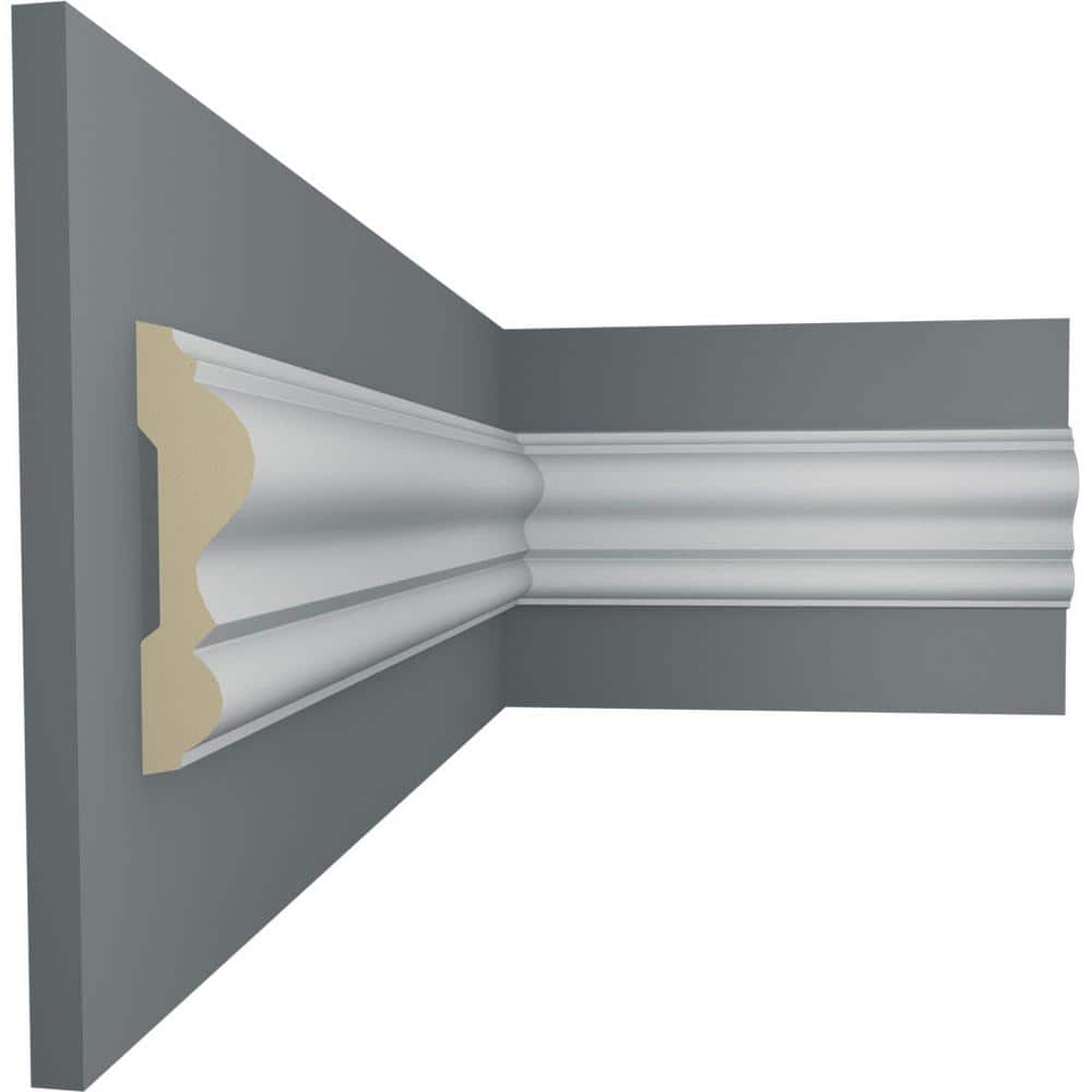 Primed White Polyurethane Emery Crown Moulding 94.5"