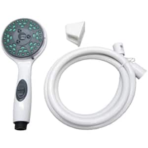 RV Deluxe 5-Function Massaging Shower Kit With Pressure Assist And Water Saving Feature - White