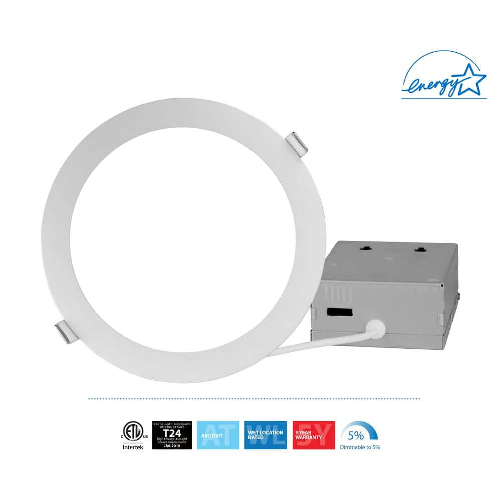8.9'' White Aluminum LED Canless Recessed Lighting Kit
