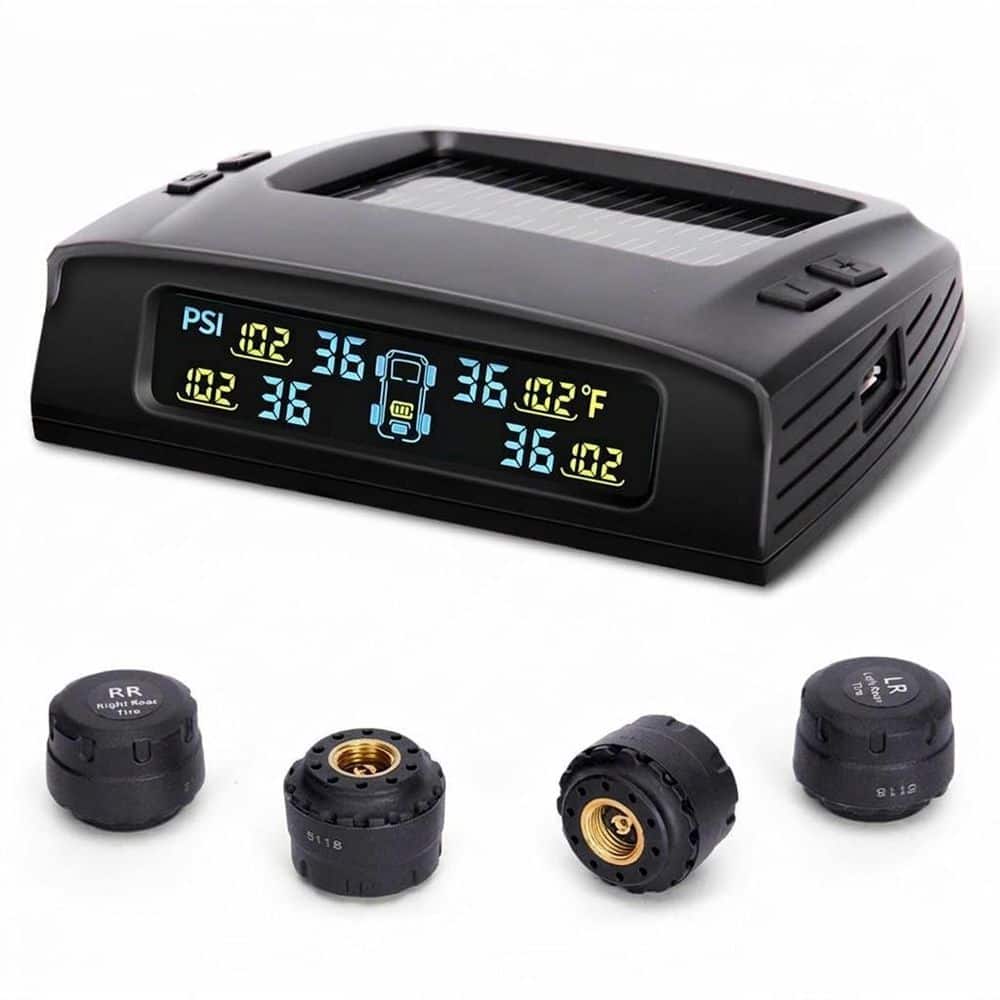 TM2 RV Universal Tire Pressure Monitoring System Accessory Tire Pressure Monitor Color LCD 4 Sensors 6 Alarm Modes price history on PriceWatchPro
