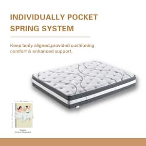FULL Size Soft Hybrid Pocket Spring 12in. Tight Top Mattress