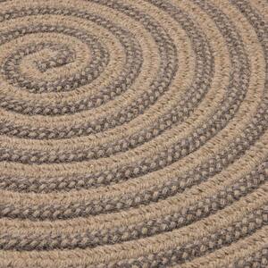 Charmed Mocha 5 ft. x 5 ft. Round Braided Area Rug