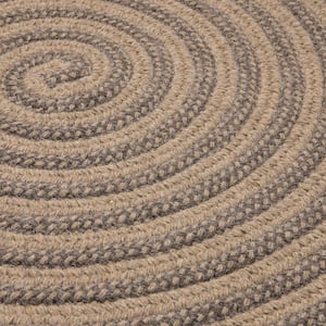 Charmed Mocha 9 ft. x 9 ft. Round Braided Area Rug