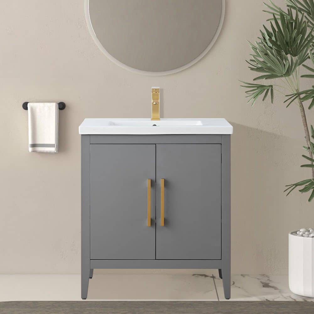 【vani】キャビネット Vanity Art 30 in. W x 18.5 in D x 34 in. H Single Sink Bathroom