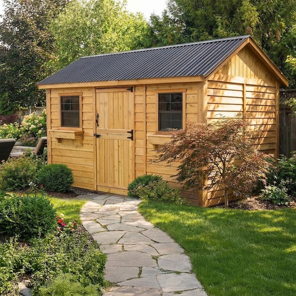 Outdoor Living Today Cabana 12 ft. W x 8 ft. D Cedar Wood Garden