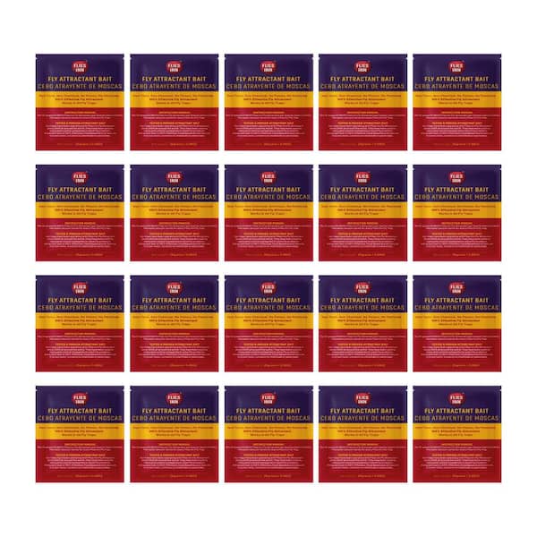 20-Fly Attractant Baits for Outdoor Fly Traps, Low Odor, Works with Every Fly Trap