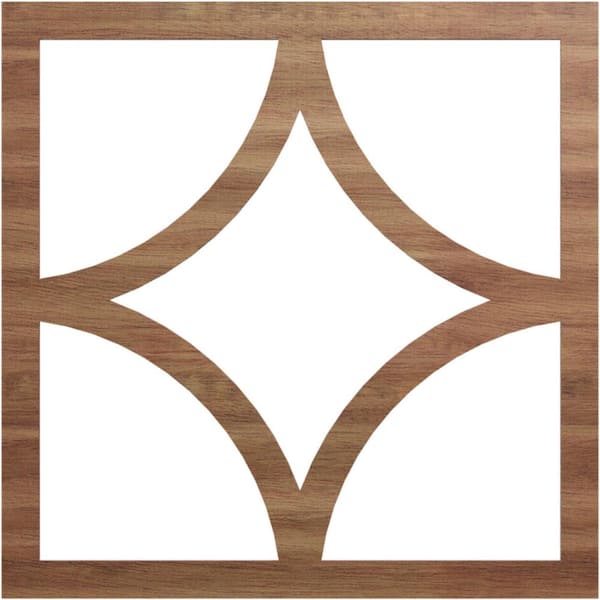Ekena Millwork 0.25 in. x 28 in. x 28 in. Wood (Walnut) Medallion Moulding