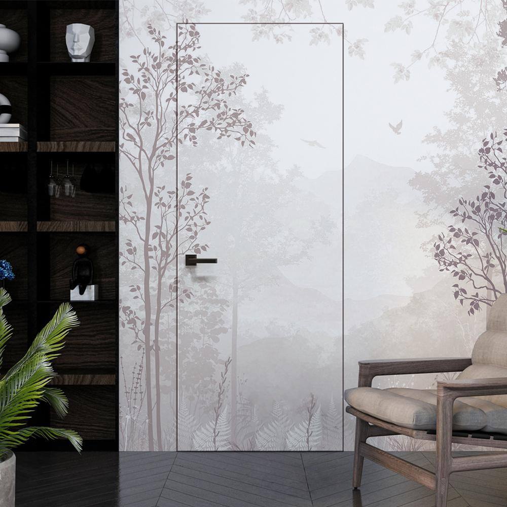 Primed White Solid Core Frameless Left-Handed Interior Door