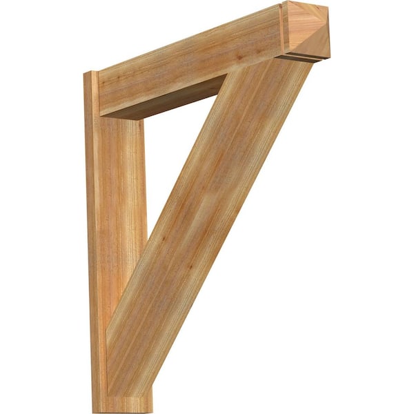 Ekena Millwork 8 in. x 44 in. x 44 in. Western Red Cedar Traditional Arts and Crafts Rough Sawn Outlooker