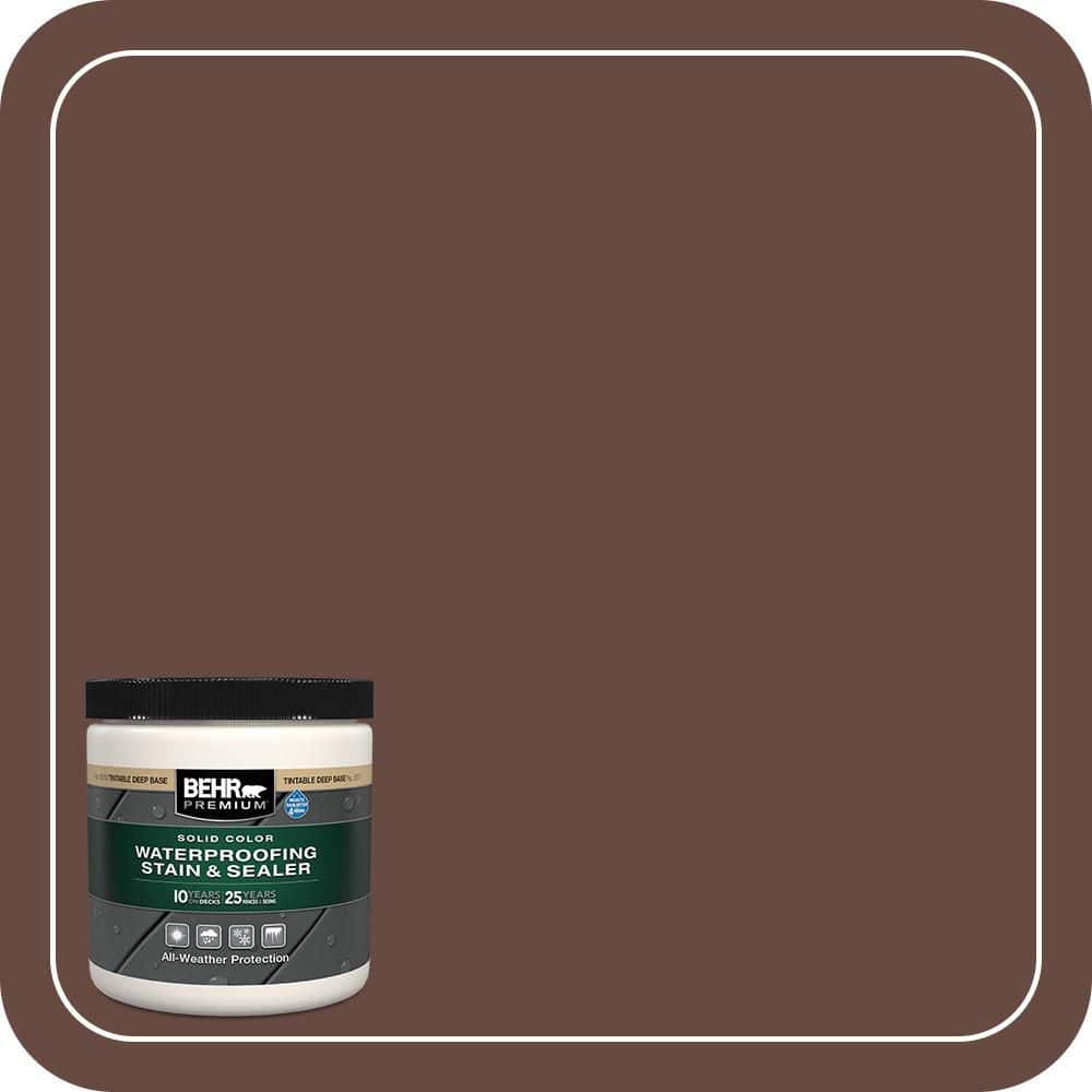 Rust Color Marshalls BEHR PREMIUM 8 oz. #SC-117 Russet Solid Color Waterproofing Exterior ...