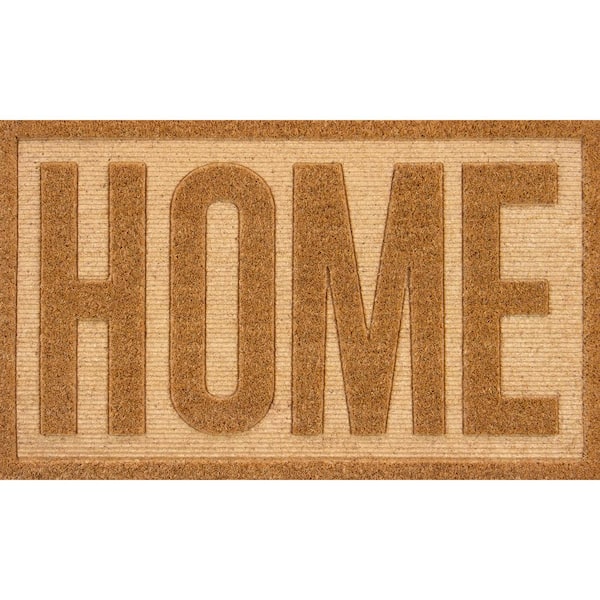 StyleWell Bold Home Natural 18 in. x 30 in. Coir Door Mat ...