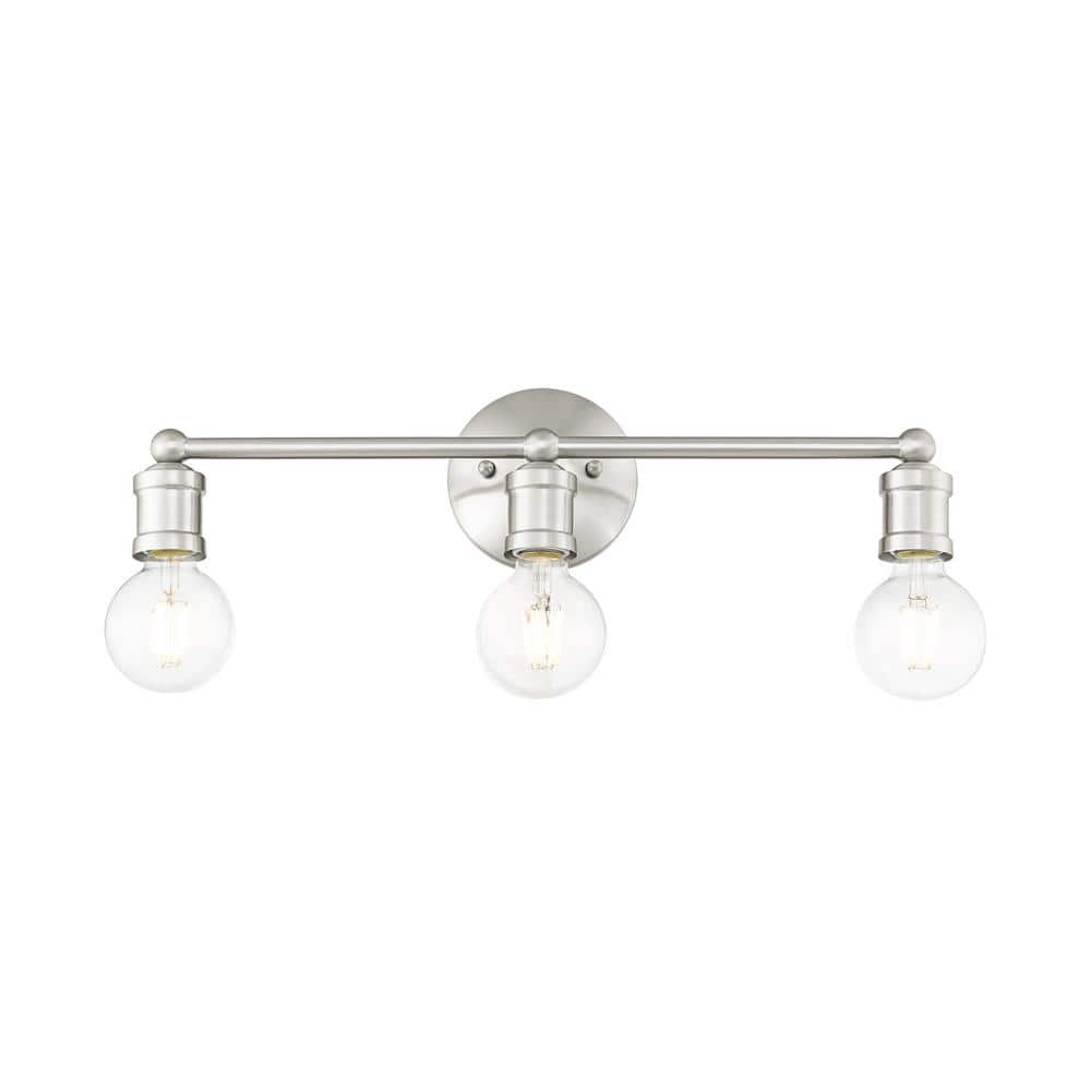 Lansdale Brushed Nickel 3-Light Vanity Sconce with Dimmable Lights
