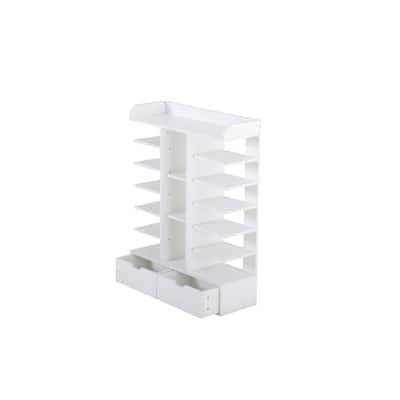 White Stylish Heavy Duty of Shelves Tier Melamine Particleboard Wire Shelving Unit 11 in. W x 41.7 in. H x 31.5 in. D