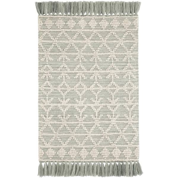 Pembrook Handwoven Wool Desert Sage 3 ft. x 8 ft. Indoor Runner Rug