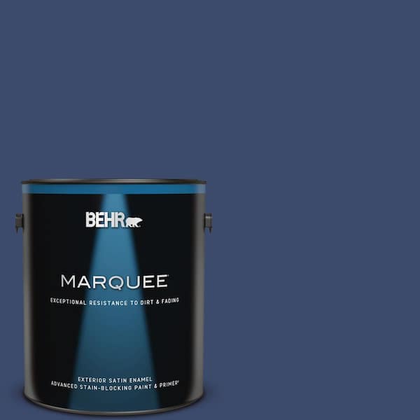 BEHR MARQUEE 1 gal. #S-H-610 Mountain Blueberry Satin Enamel Exterior Paint & Primer
