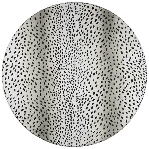 Addison Rugs Safari Black 8 ft. x 8 ft. Indoor/Outdoor Washable Indoor/Outdoor Washable Rug