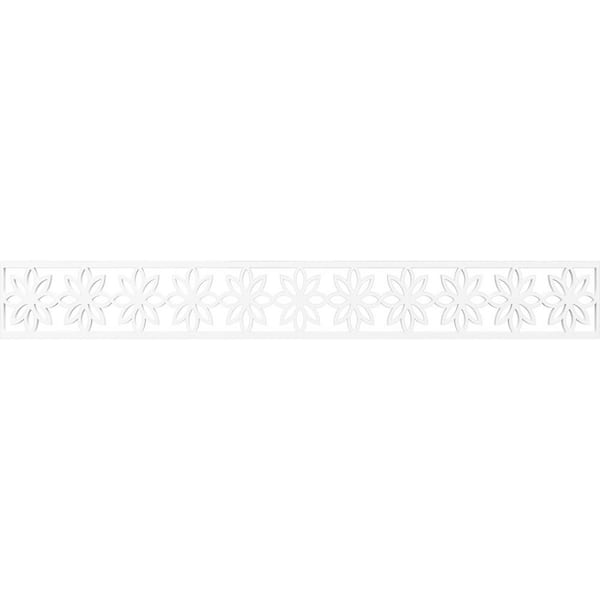 Ekena Millwork Daisy Fretwork 0.375 in. D x 46.5 in. W x 6 in. L PVC Panel Moulding