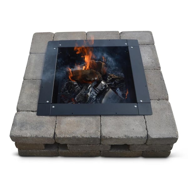 Firebuggz 24 In Square Fire Pit Insert, Square Wood Burning Fire Pit Insert