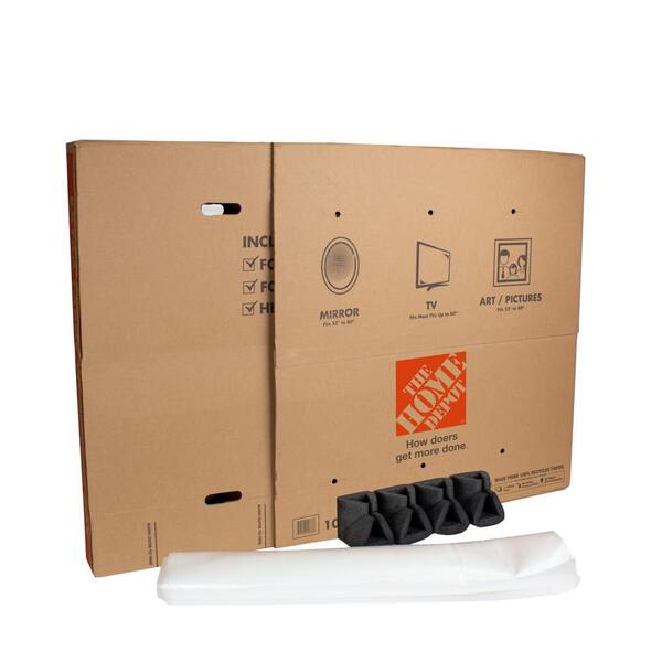 Photo 1 of Heavy-Duty Extra-Large Adjustable TV and Picture Moving Box with Handles