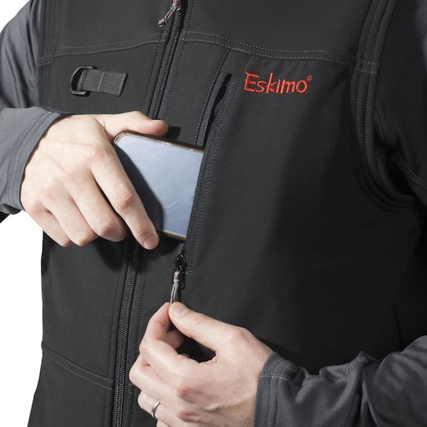Eskimo North Shore Ice Fishing Vest, Men's, Black Ice, 4X-Large