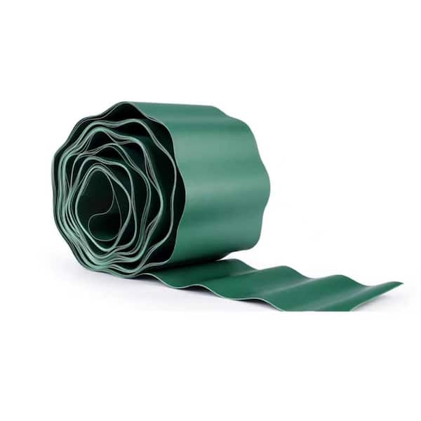 Agfabric 6 in. H x 30 ft. L Green Plastic Garden Edging Border Fence