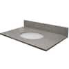 MarCraft Vista 61 in. W x 22 in. D Quartz Single Oval Basin Vanity Top ...