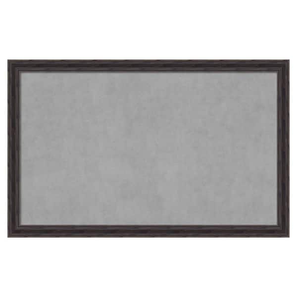 Amanti Art Rustic Pin.e Brown Narrow 43 in. x 27 in. Framed Magnetic Board